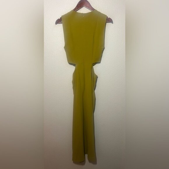 Zara Olive Green Cut-Out Dress - XS - Picture 2 of 5
